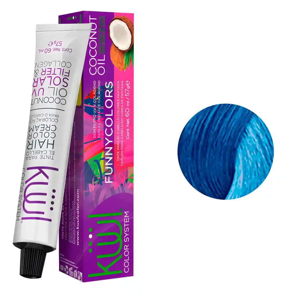 Tinte Kuul Funny Color Azul Neon 60ml