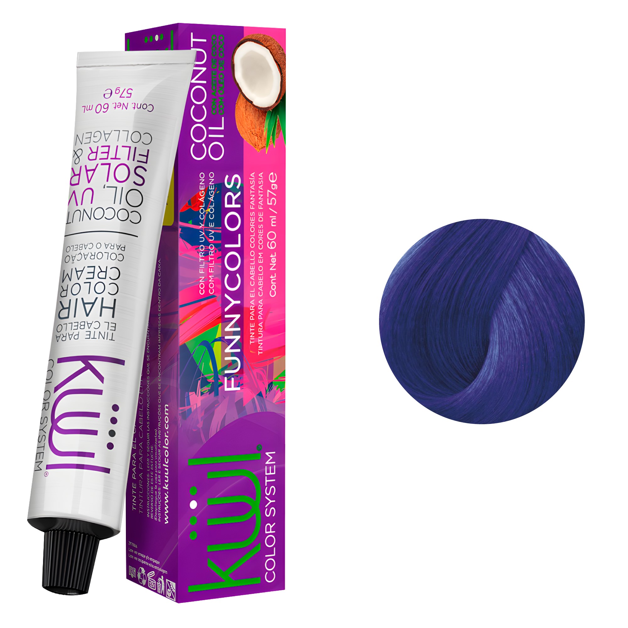 Tinte Kuul Funny Color Azul 60ml - Rappi