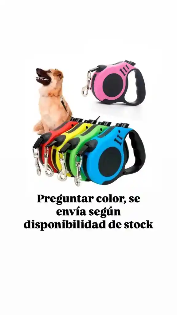 Correa Para Mascota Retractil Grande 5 Metros Ref 00787