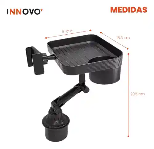 Holder Cup Para Carro Porta Vaso Con Bandeja Soporte Celular