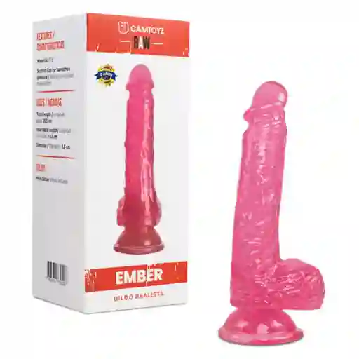 Dildo Realista Ember Rosado Camtoyz