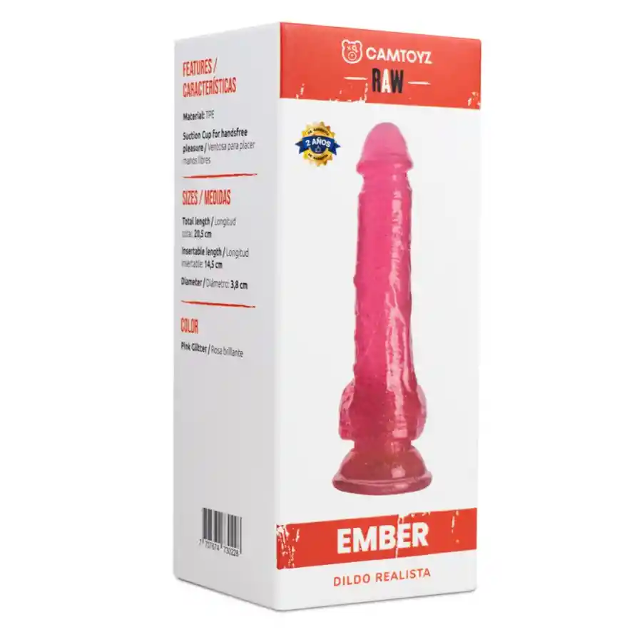 Dildo Realista Ember Rosado Camtoyz