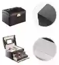 Joyero Mini Cofre 3 Niveles Con Espejo Organizador De Mesa