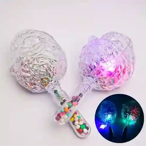 Maracas Navideñas Luminosas Con Diseño De Papa Noel Led