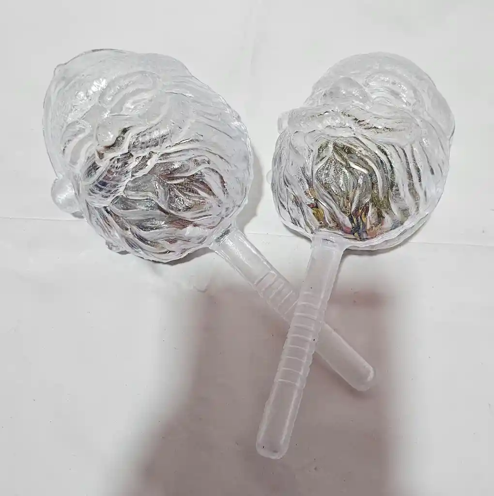 Maracas Navidad Papa Noel Transparentes No Alumbran Novena