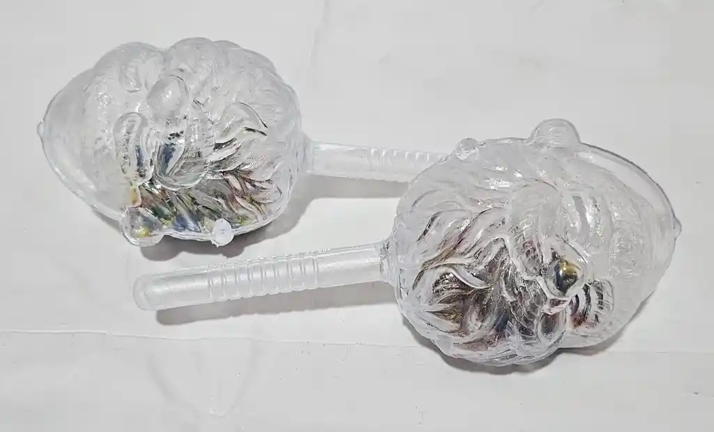 Maracas Navidad Papa Noel Transparentes No Alumbran Novena