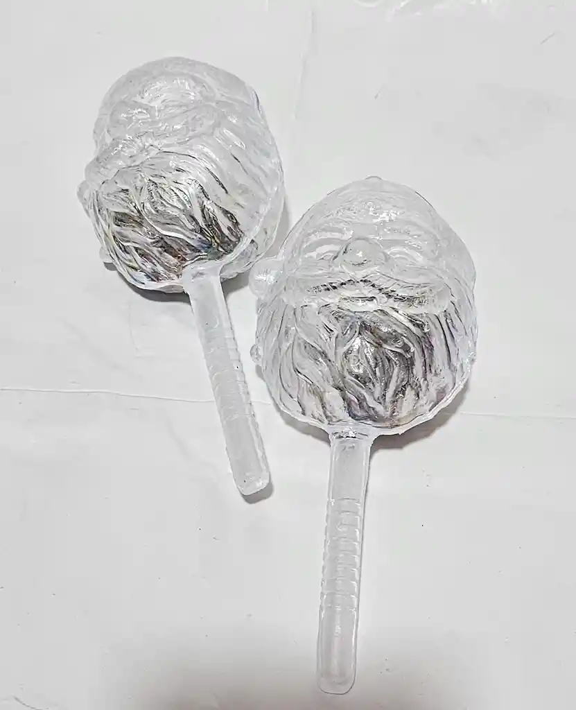Maracas Navidad Papa Noel Transparentes No Alumbran Novena