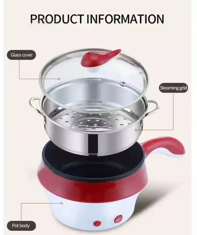 Mini Olla Electrica Coccion Vapor Multifuncional Hogar 2 En 1