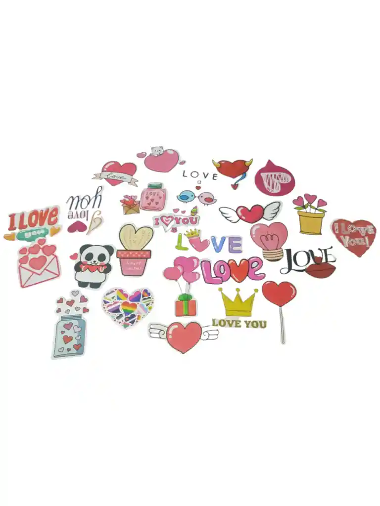 Pegatinas Love Amor Stickers Calcomanias Adhesivos Coleccion X25 Unidades