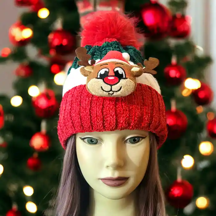 Gorro Reno Navideño Térmico Con Luz Navidad