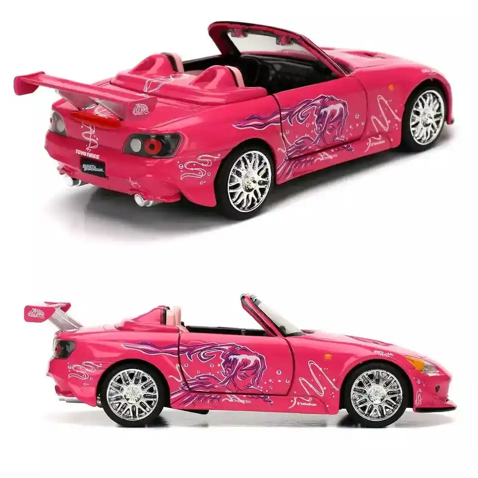 Carro Coleccionable 1:24 Grande Metálico Fast Furious Modelo Suki’s Honda S2000 Vehículo De Fundición, Modelo Coche Juguete Fiesta Regalos, Colección