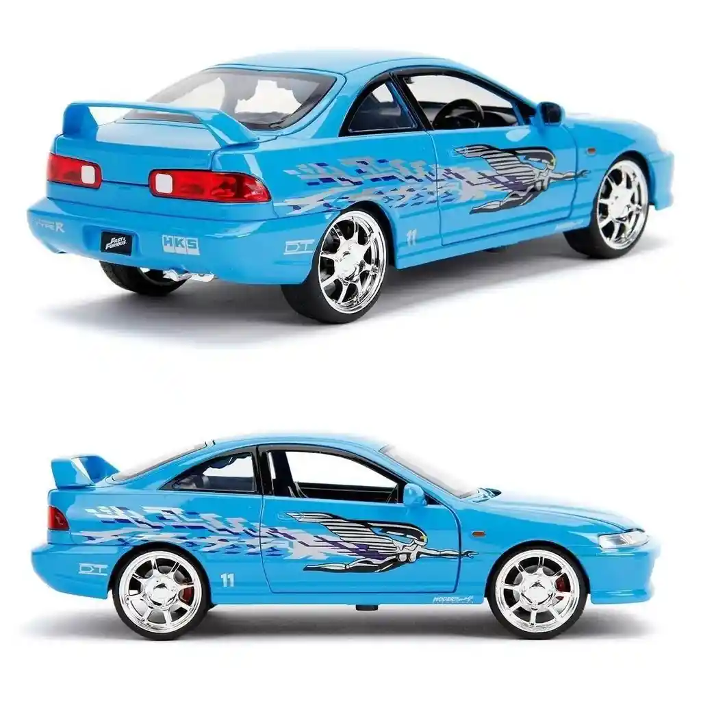 Carro Coleccionable 1:24 Grande Metálico Fast Furious Modelo Mia's Acura Integra Vehículo De Fundición, Modelo Coche Juguete Fiesta Regalos, Colección