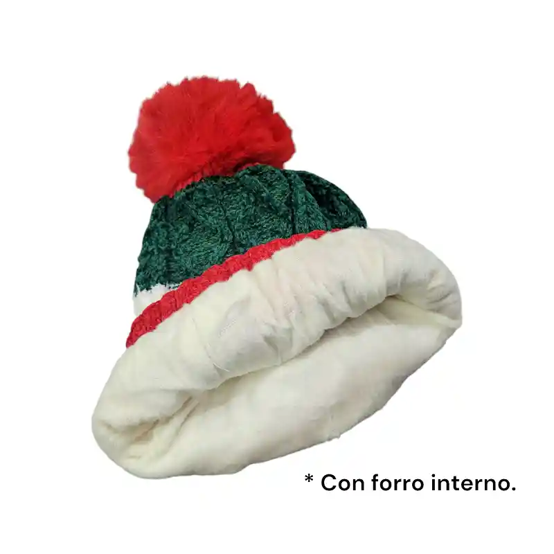 Gorro Papá Noel Navidad Térmico Con Luz