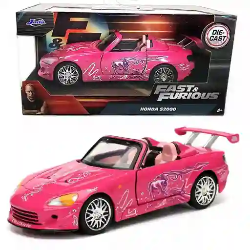 Carro Coleccionable 1:24 Grande Metálico Fast Furious Modelo Suki’s Honda S2000 Vehículo De Fundición, Modelo Coche Juguete Fiesta Regalos, Colección