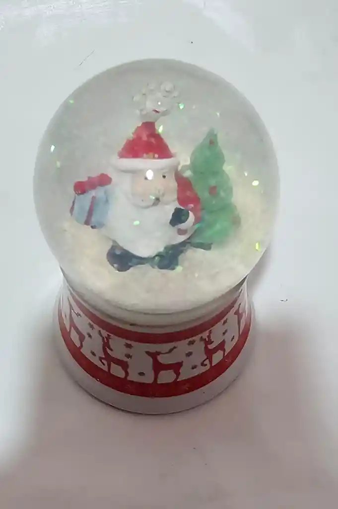 Mini Esfera Bola De Cristal Papa Noel Navidad Decoracion