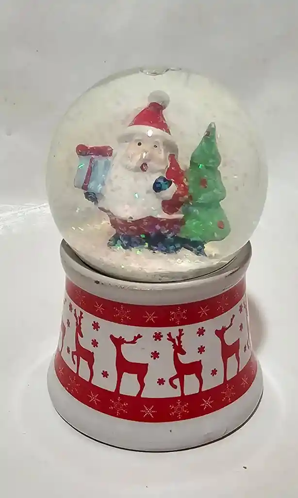 Mini Esfera Bola De Cristal Papa Noel Navidad Decoracion
