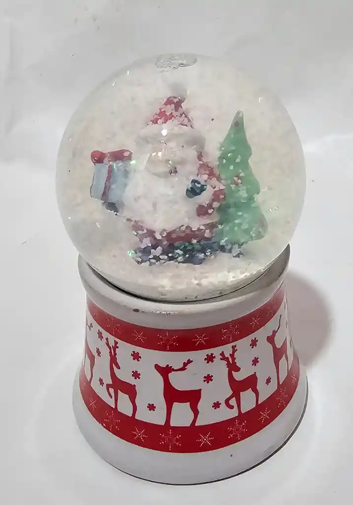 Mini Esfera Bola De Cristal Papa Noel Navidad Decoracion