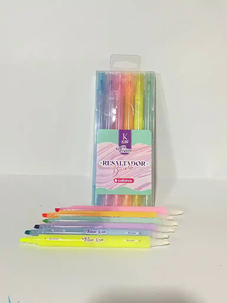 Kit De Resaltador Borrable 6 Colores Vibrante