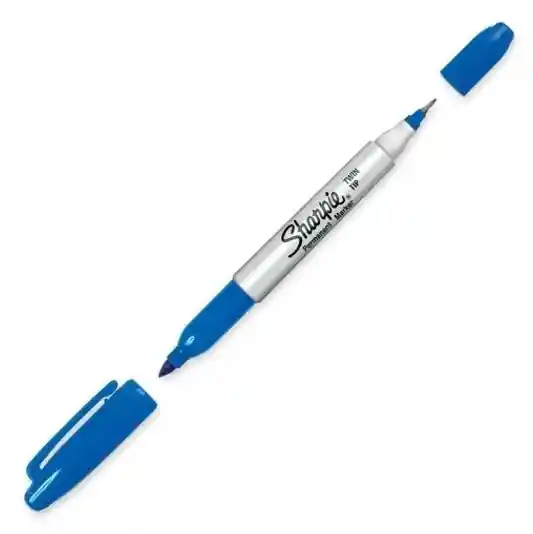 Marcador Sharpie Doble Punta Twin Tip *und Azul Oscuro