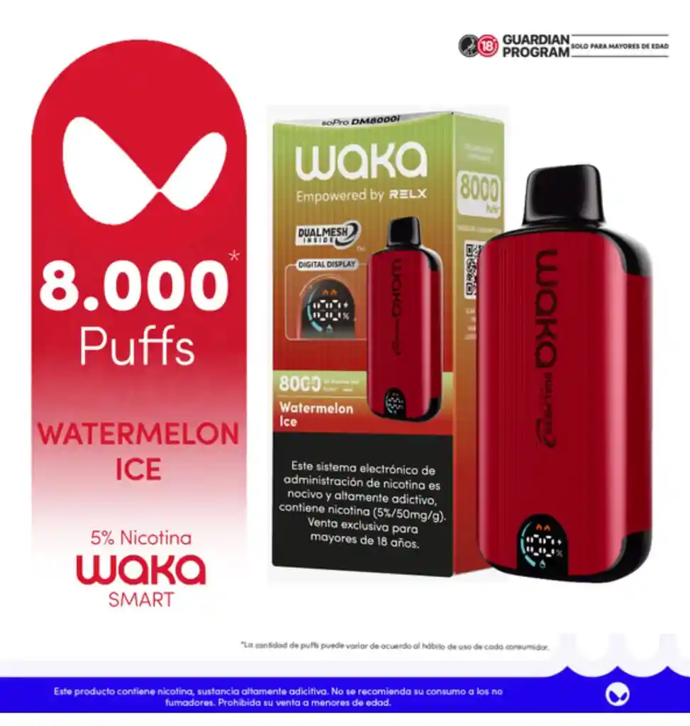 Waka Smart Vape Watermelon Chill 8.000 Puff