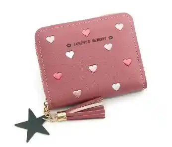 Cartera Coquette Corazones Palo De Rosa Ref 1