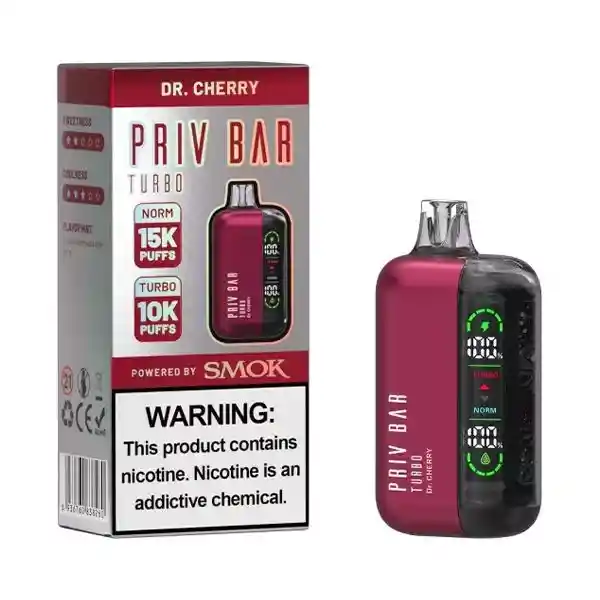 Vape Priv Bar Turbo - Dr. Cherry - 15k/10k Puff - 5% Nicotina