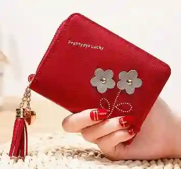 Cartera Coquette Flores Roja Ref 7