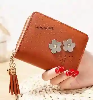 Cartera Coquette Flores Cafe Ref 6