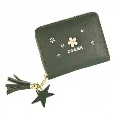 Cartera Coquette Flor Verde Oliva Ref 2