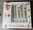 Velas Personalizadas Navidad X 10 Deseos, Velas En Caja