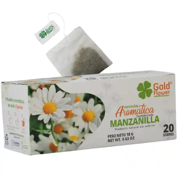 Infusión Aromática Manzanilla Gold Flower 20 Sobres