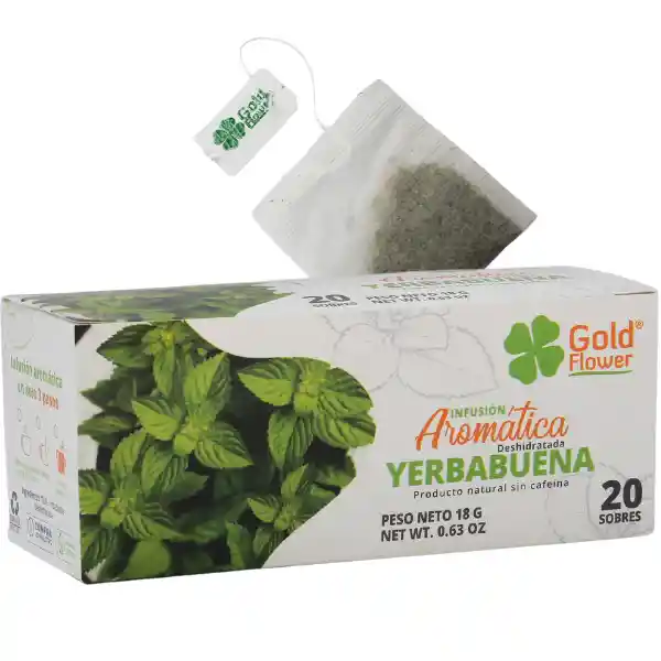 Infusión Aromática Yerbabuena Gold Flower 20 Sobres