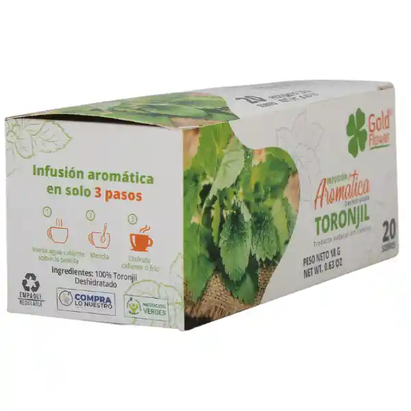 Infusión Aromática Toronjil Gold Flower 20 Sobres