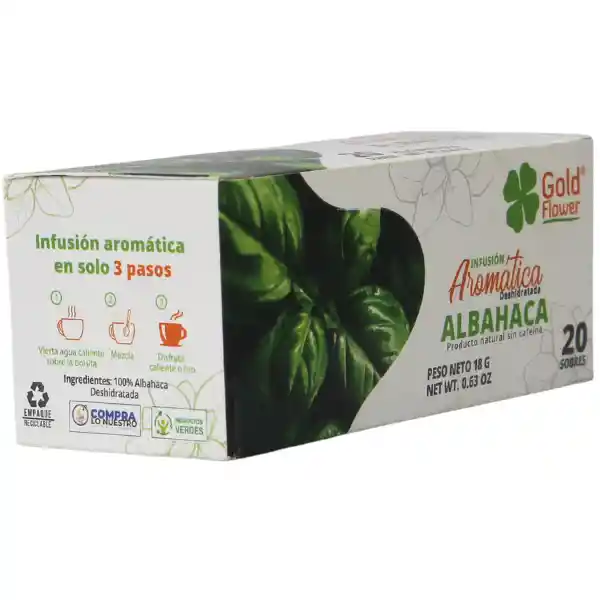 Infusión Aromática Albahaca Gold Flower 20 Sobres