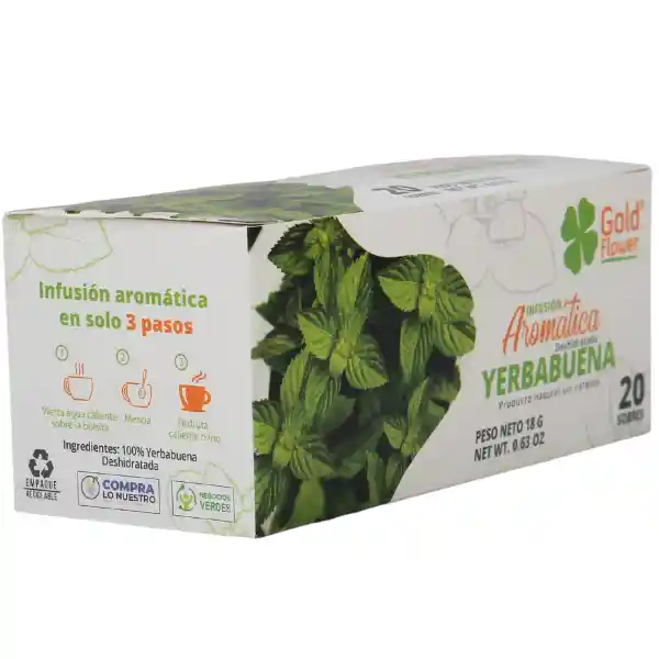 Infusión Aromática Yerbabuena Gold Flower 20 Sobres