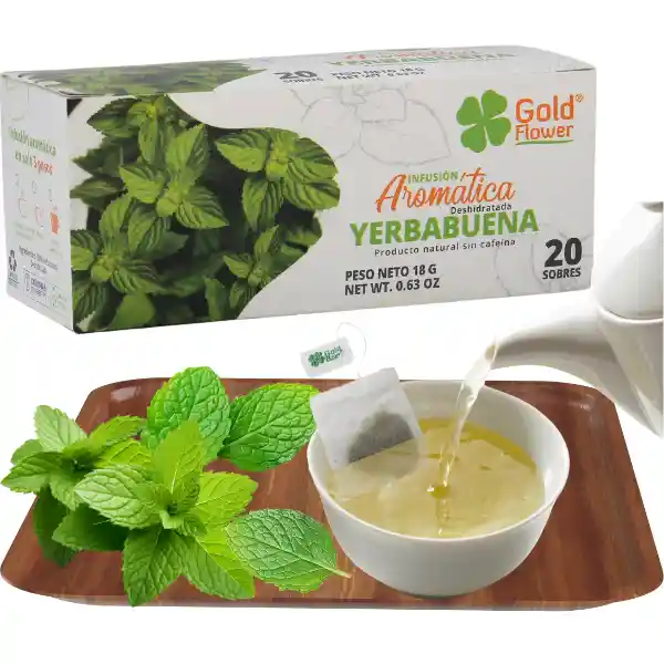 Infusión Aromática Yerbabuena Gold Flower 20 Sobres
