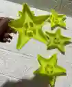 Soporte Vela Estrella Amarilla Neon