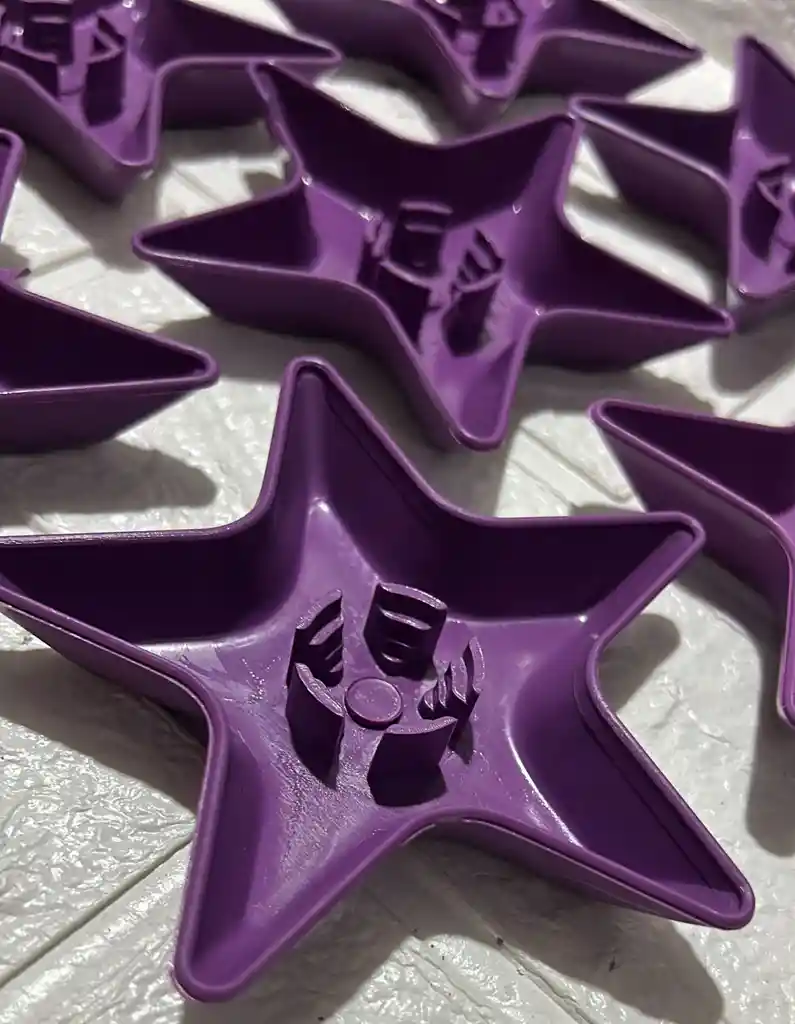 Soporte Vela Estrella Morado