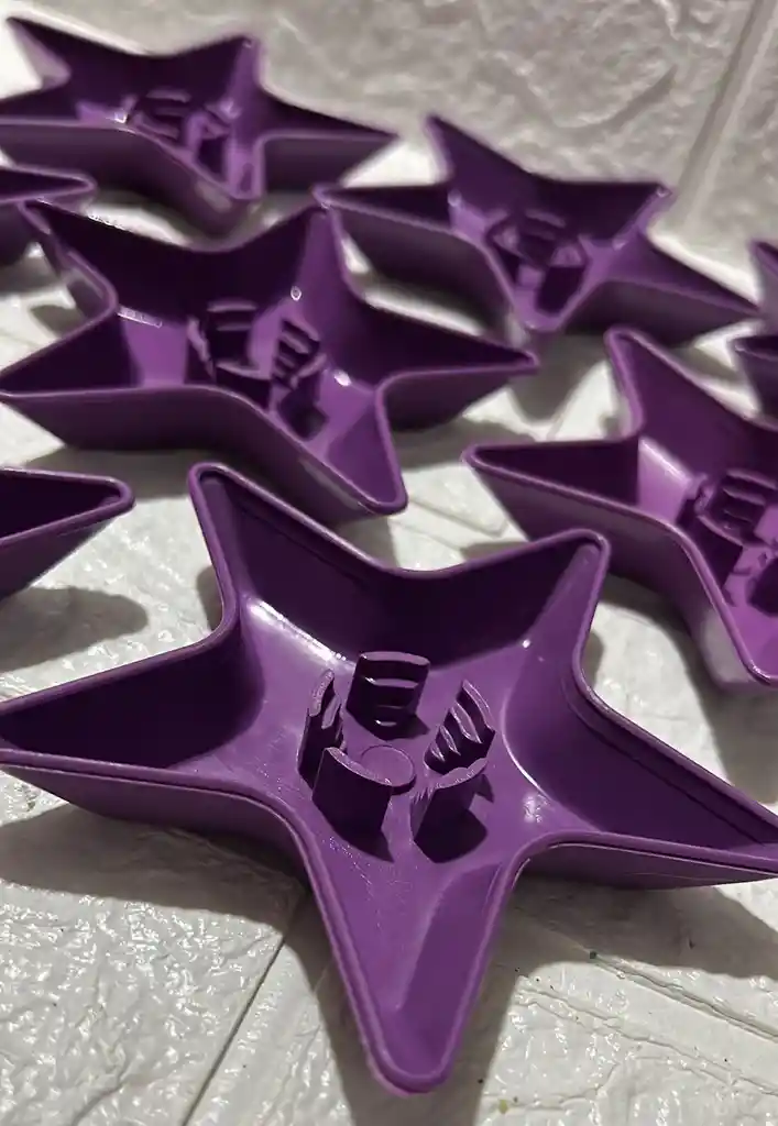 Soporte Vela Estrella Morado