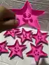 Soporte Vela Estrella Rosado