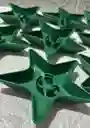 Soporte Vela Estrella Verde Oscuro