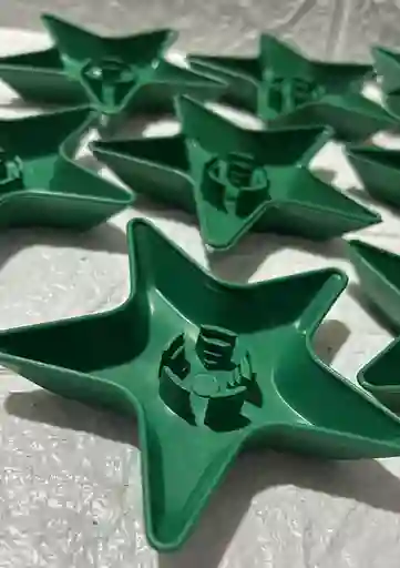 Soporte Vela Estrella Verde Oscuro