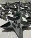 Soporte Vela Estrella Gris