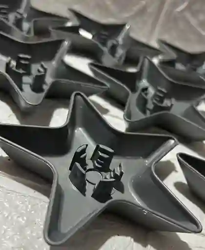 Soporte Vela Estrella Gris