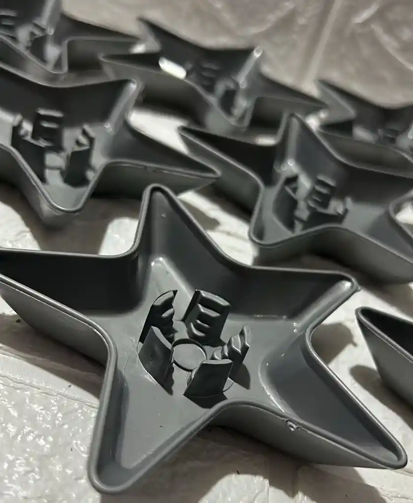 Soporte Vela Estrella Gris