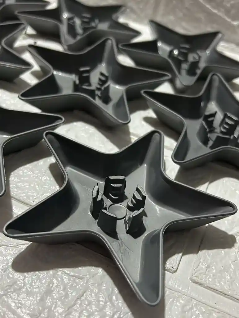 Soporte Vela Estrella Gris