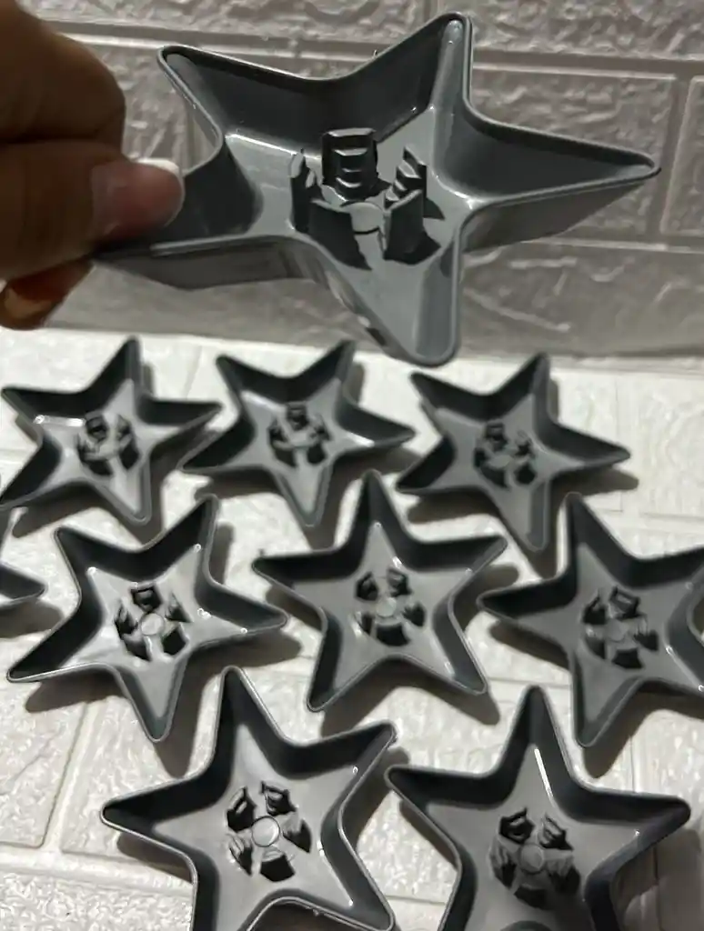 Soporte Vela Estrella Gris