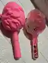Maracas De Navidad Papa Noel Con Luz Rosadas X2 Unidades