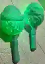 Maracas De Navidad Papa Noel Con Luz Aguamarina X2 Unidades