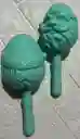 Maracas De Navidad Papa Noel Con Luz Aguamarina X2 Unidades
